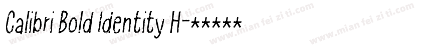 Calibri Bold Identity H字体转换